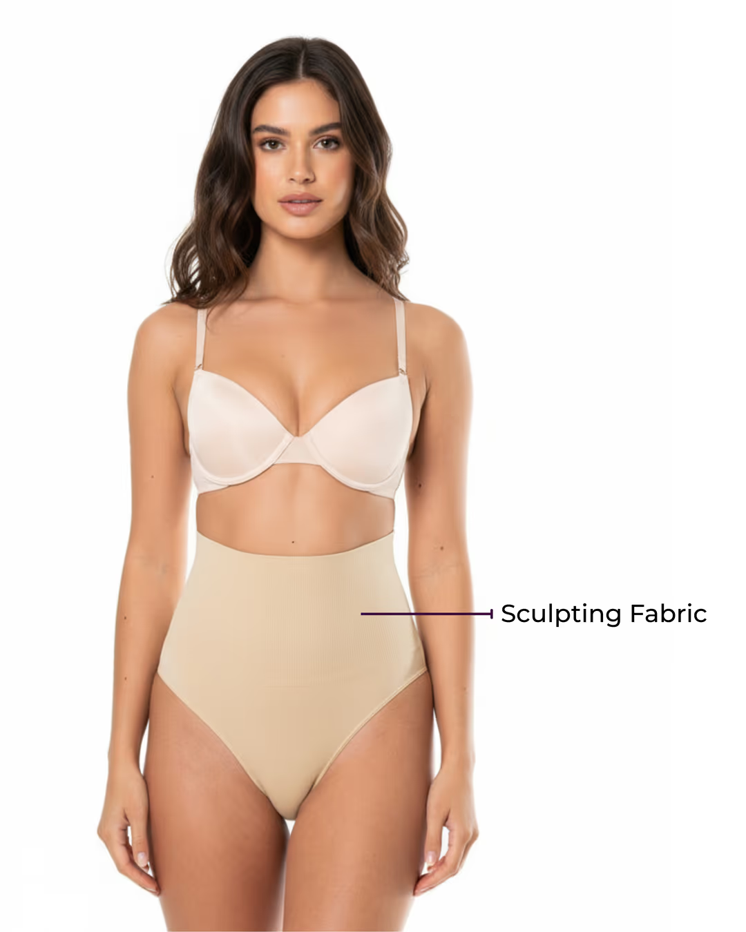 Tanga Sculpt Talle Alto Nude — detalle