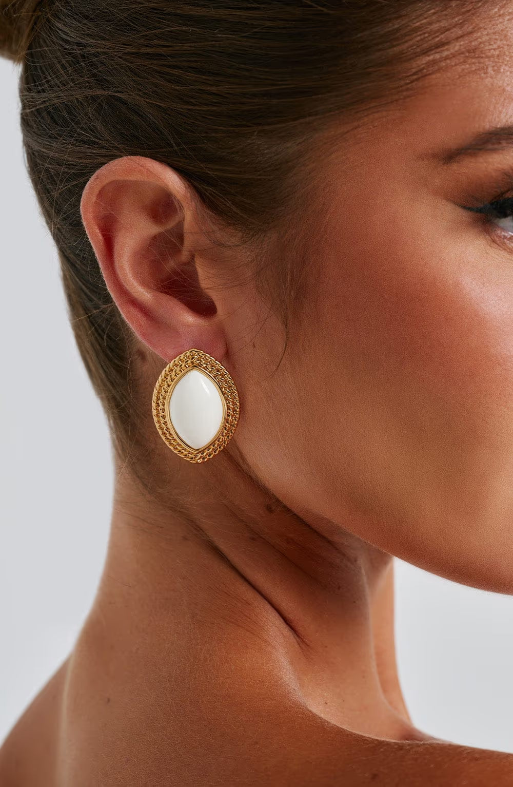 Pendientes Aura Ivory & Gold — detalle
