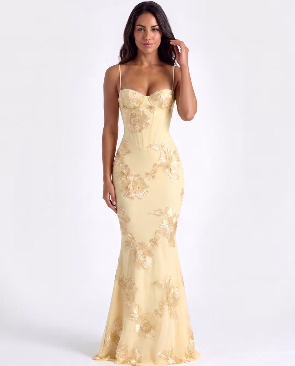 Celeste Butter Yellow — pose