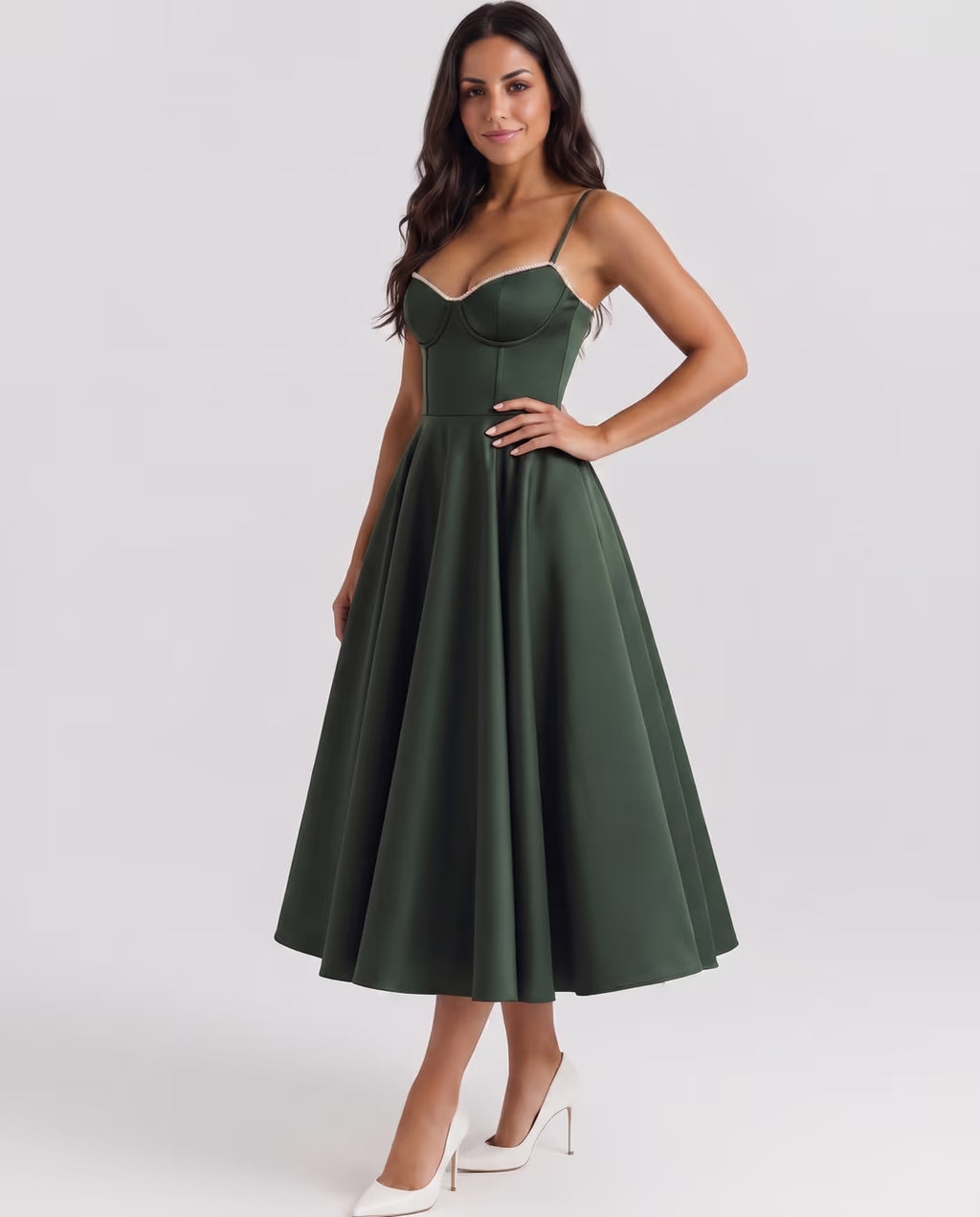 Selene Forest Green — pose