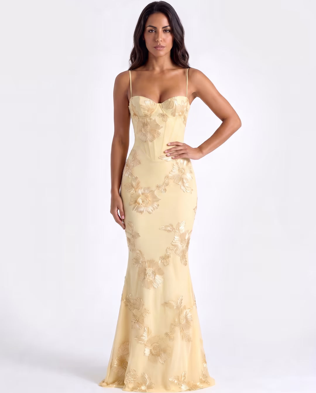 Celeste Butter Yellow — pose